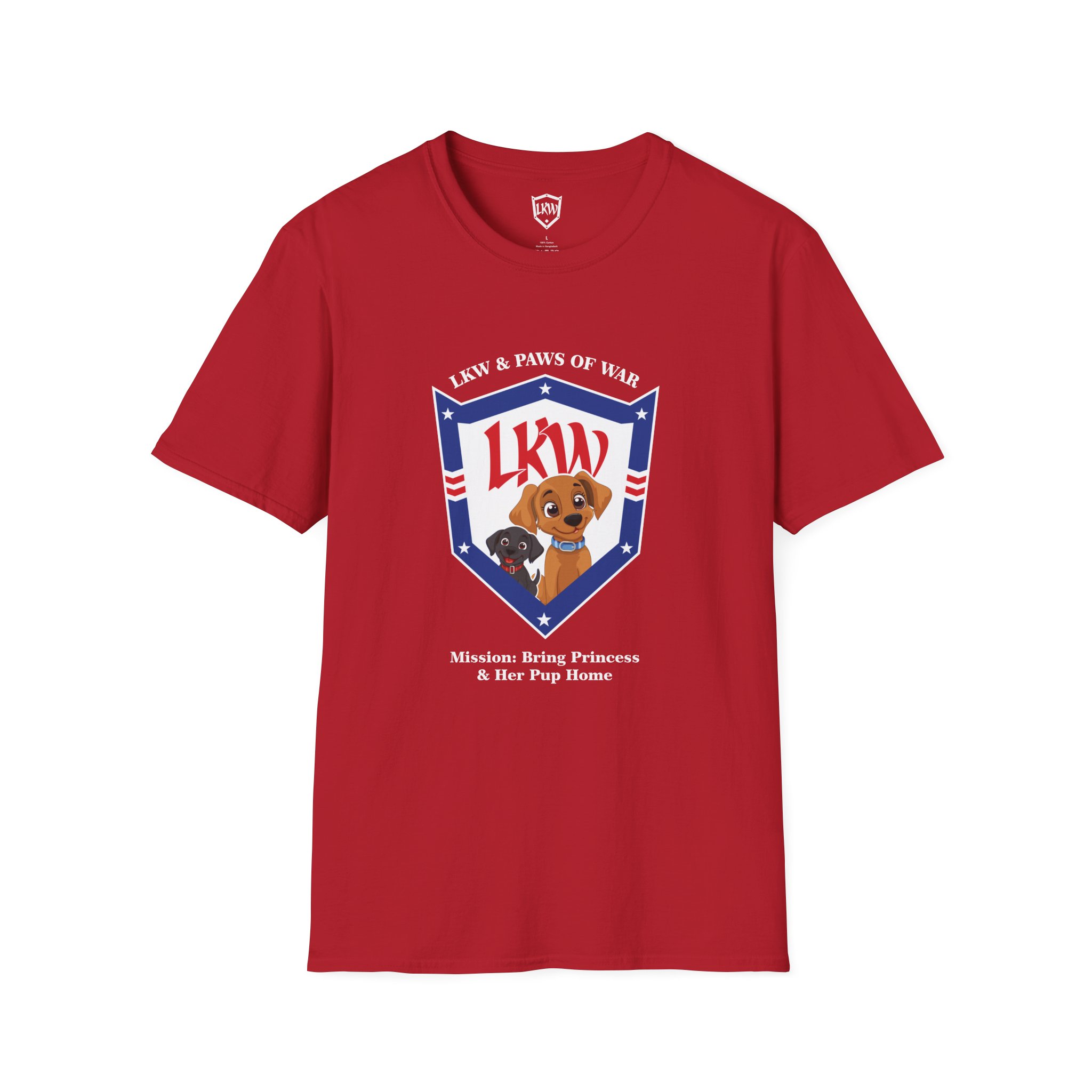 Mission Bring Princess and Her Pup Home Unisex Softstyle T-Shirt - Image 15