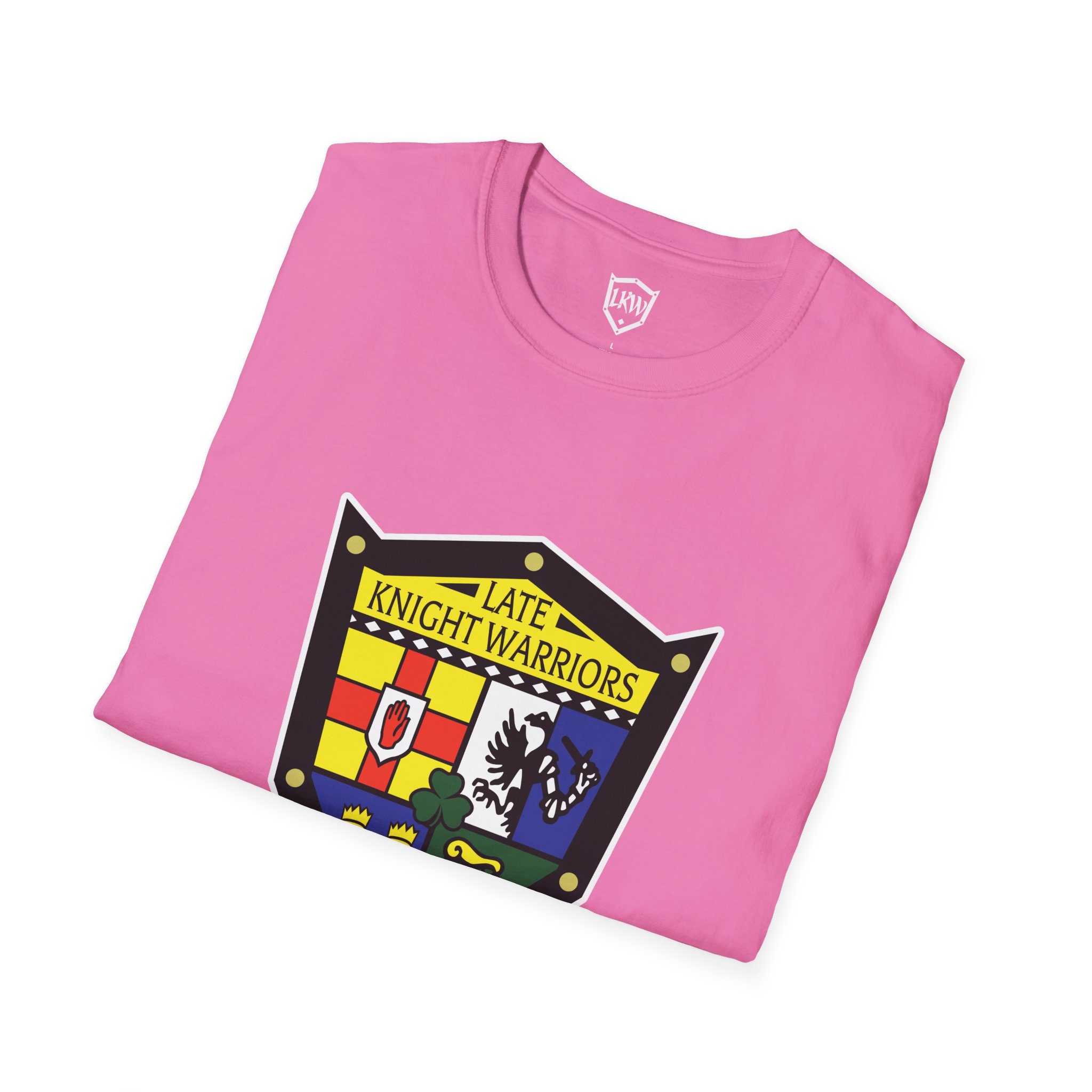 Late Knight Warrior OG Crest: Unisex Softstyle T-Shirt - Image 27