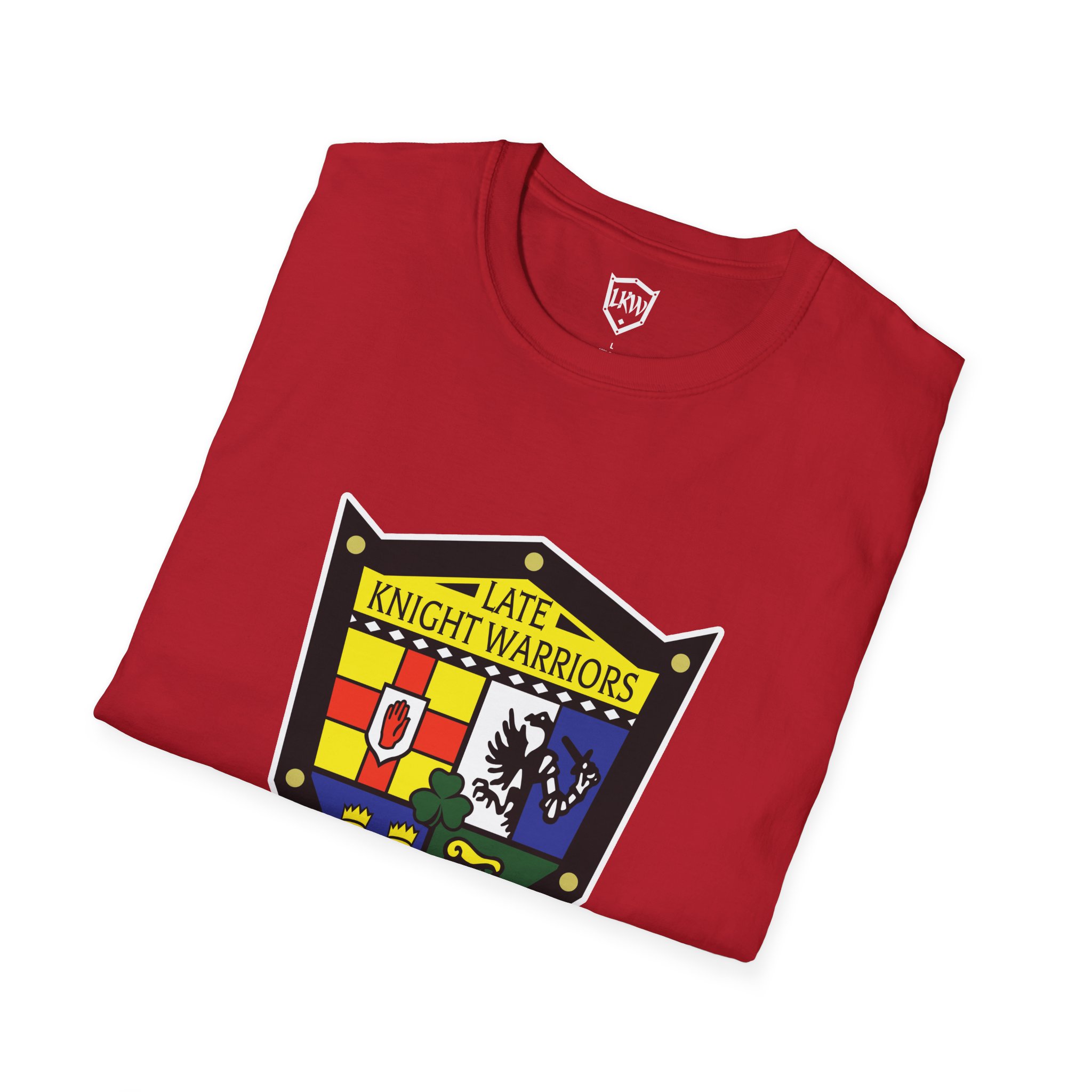 Late Knight Warrior OG Crest: Unisex Softstyle T-Shirt - Image 30