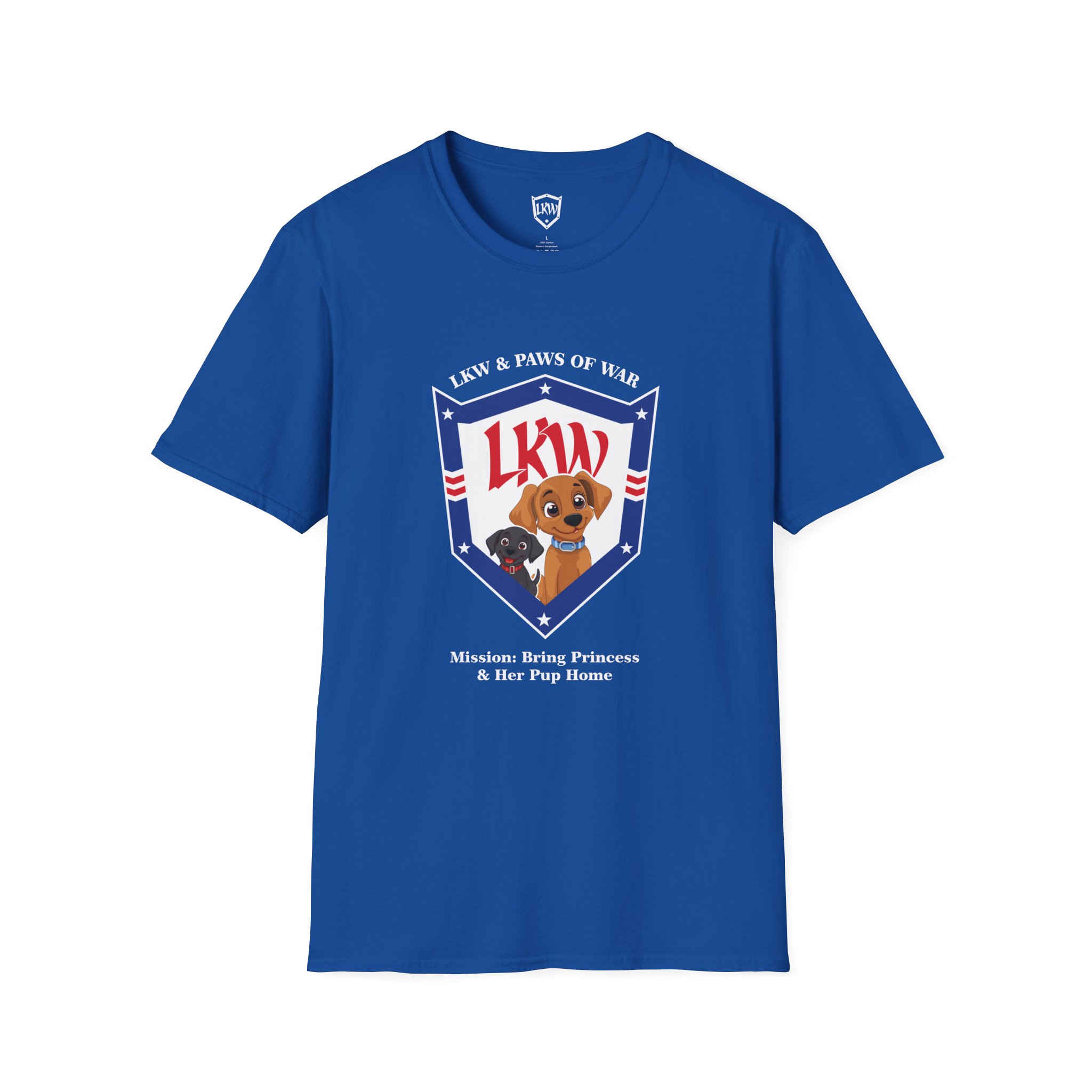 Mission Bring Princess and Her Pup Home Unisex Softstyle T-Shirt - Image 7