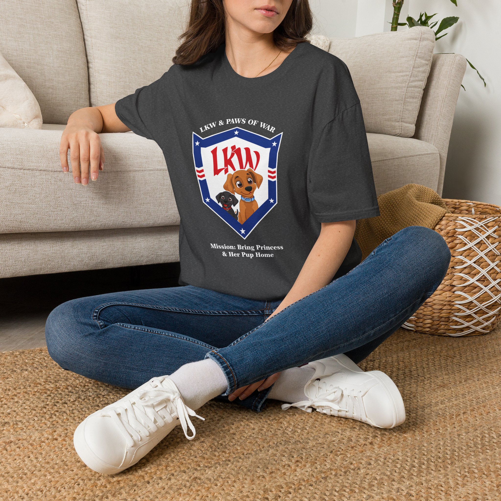 Mission Bring Princess and Her Pup Home Unisex Softstyle T-Shirt - Image 3