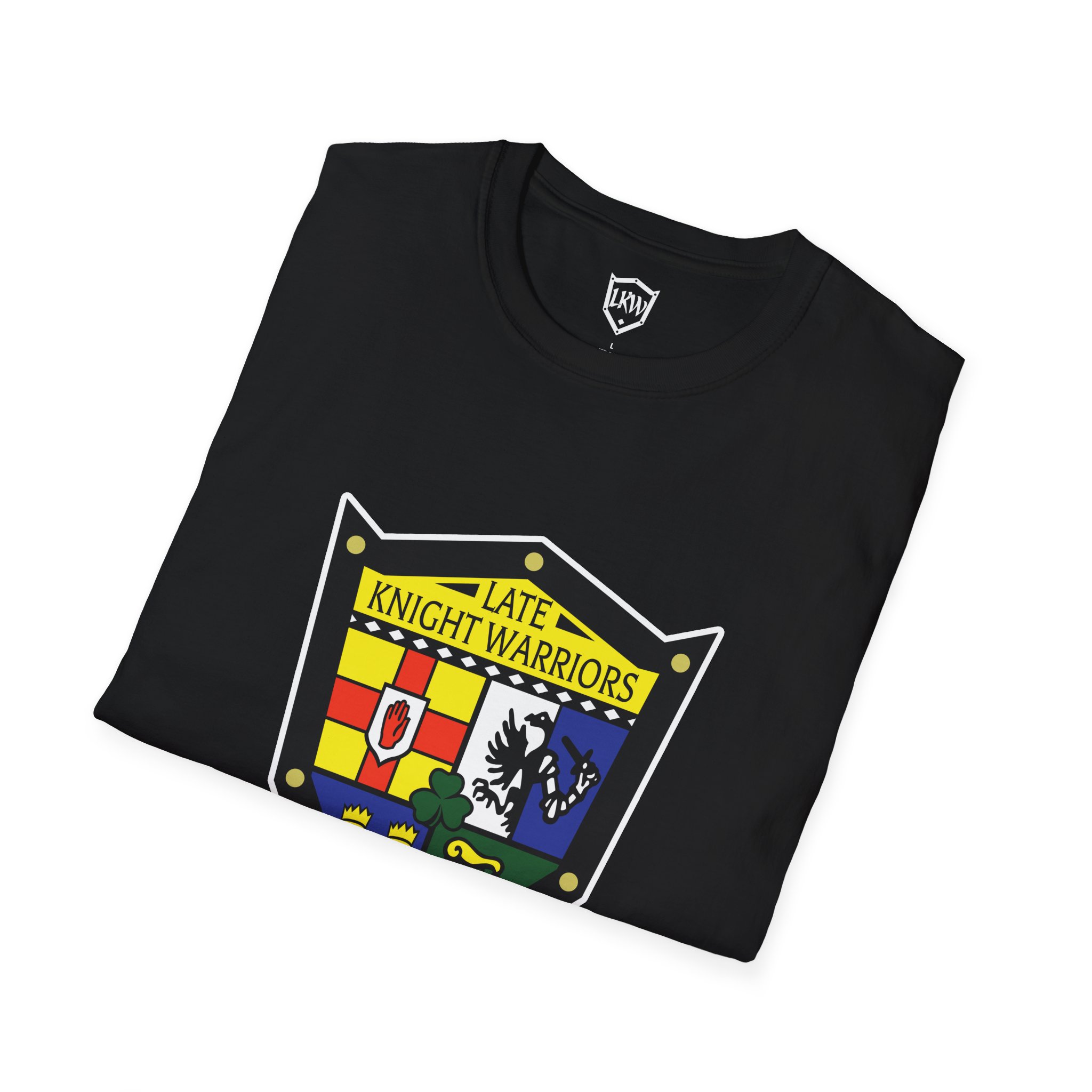 Late Knight Warrior OG Crest: Unisex Softstyle T-Shirt - Image 9