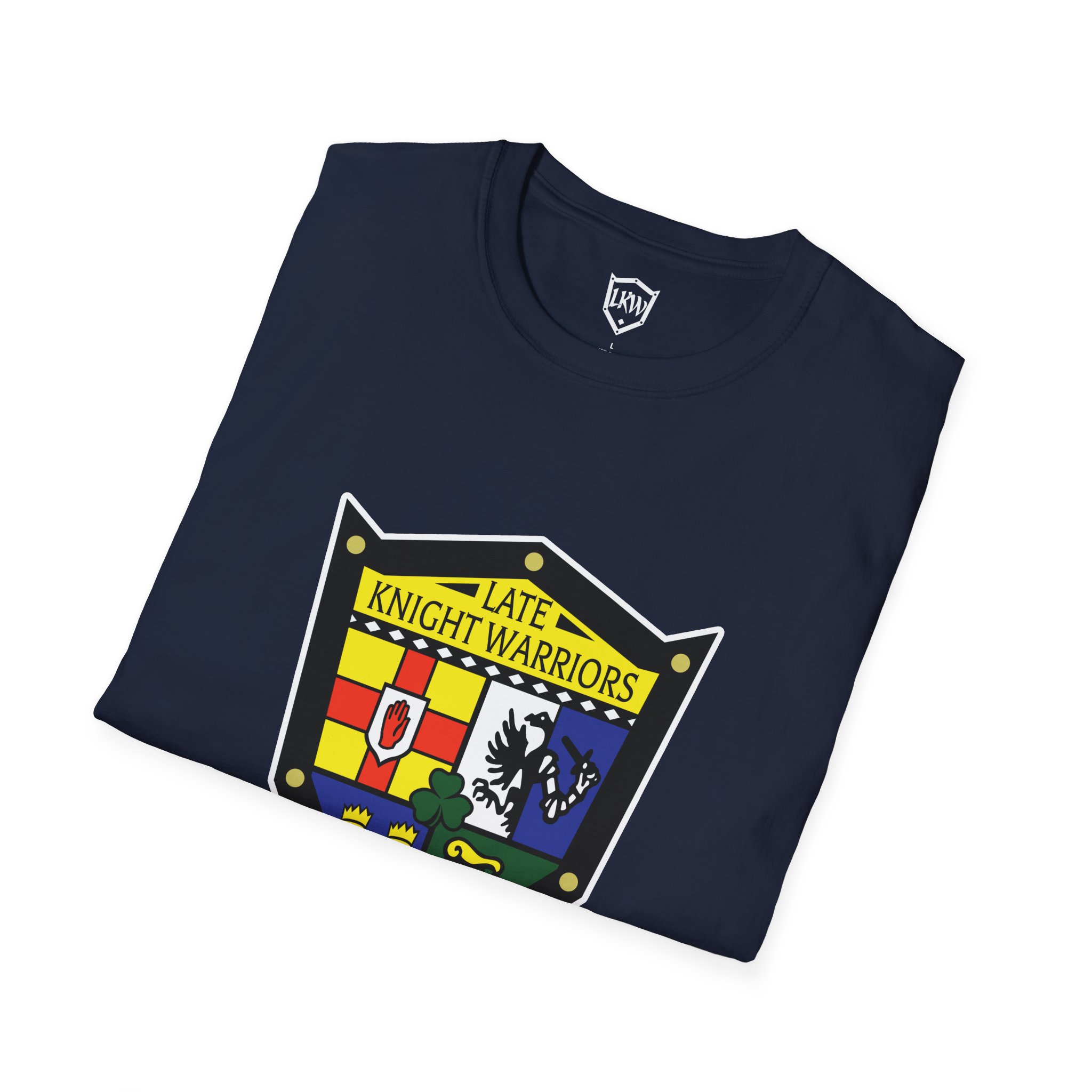 Late Knight Warrior OG Crest: Unisex Softstyle T-Shirt - Image 21
