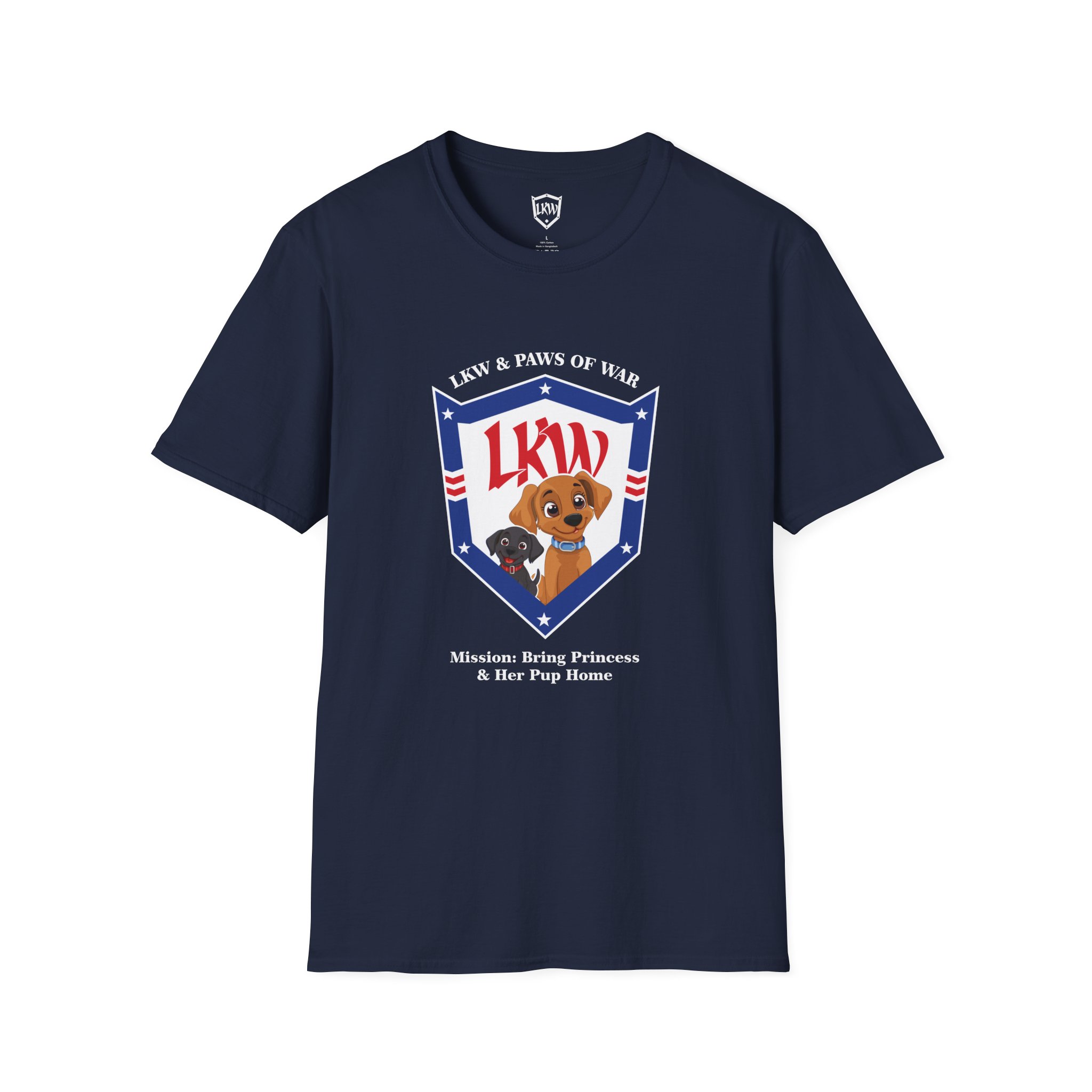 Mission Bring Princess and Her Pup Home Unisex Softstyle T-Shirt - Image 11