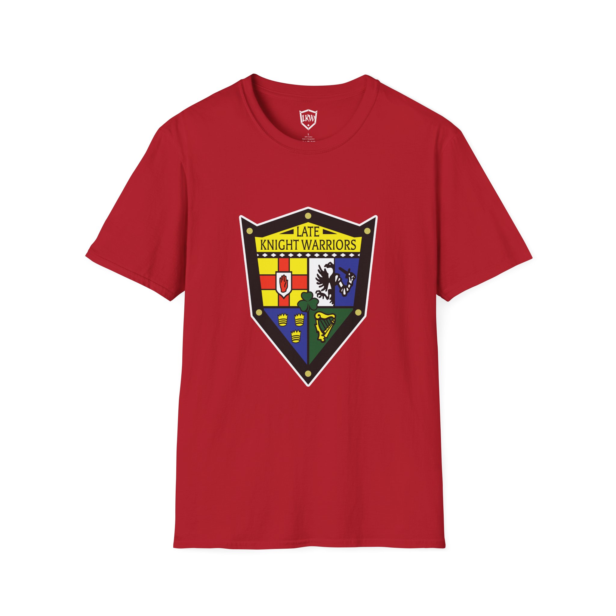 Late Knight Warrior OG Crest: Unisex Softstyle T-Shirt - Image 28