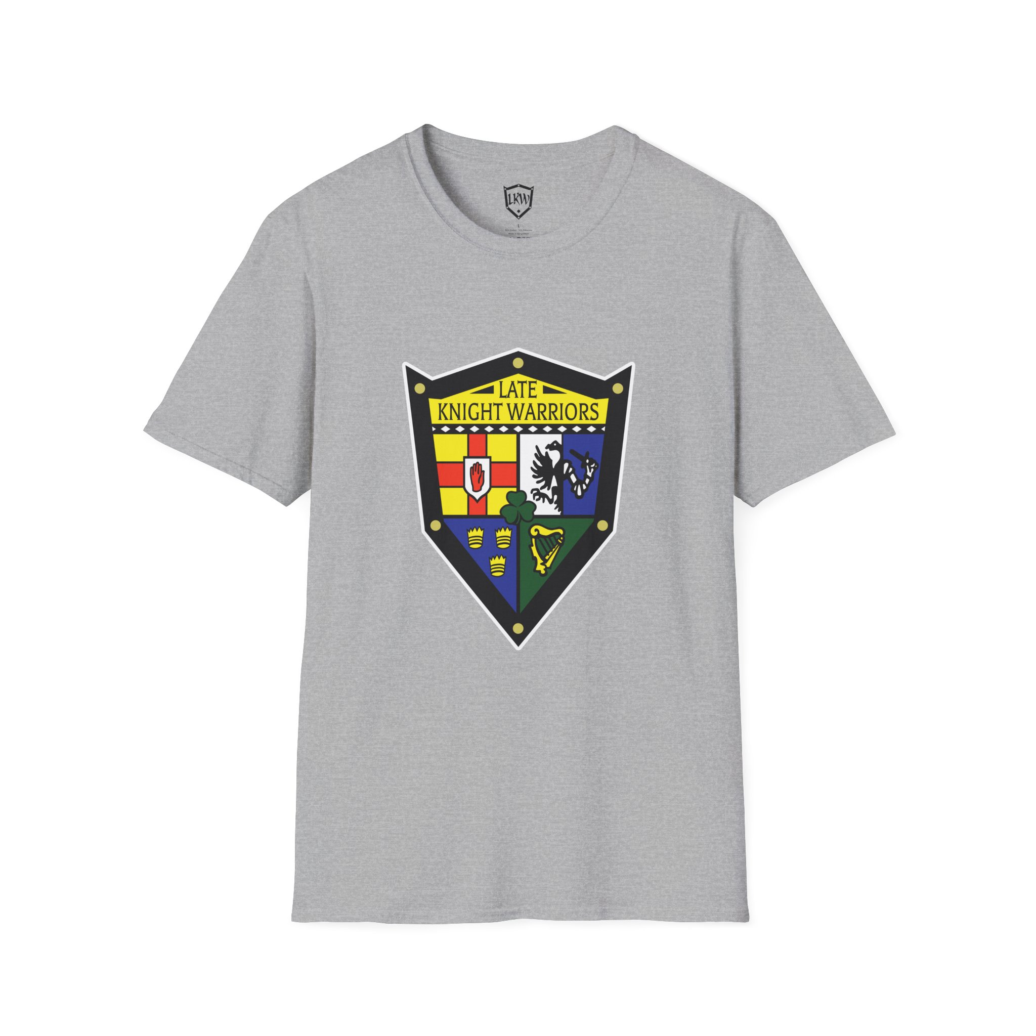 Late Knight Warrior OG Crest: Unisex Softstyle T-Shirt - Image 10