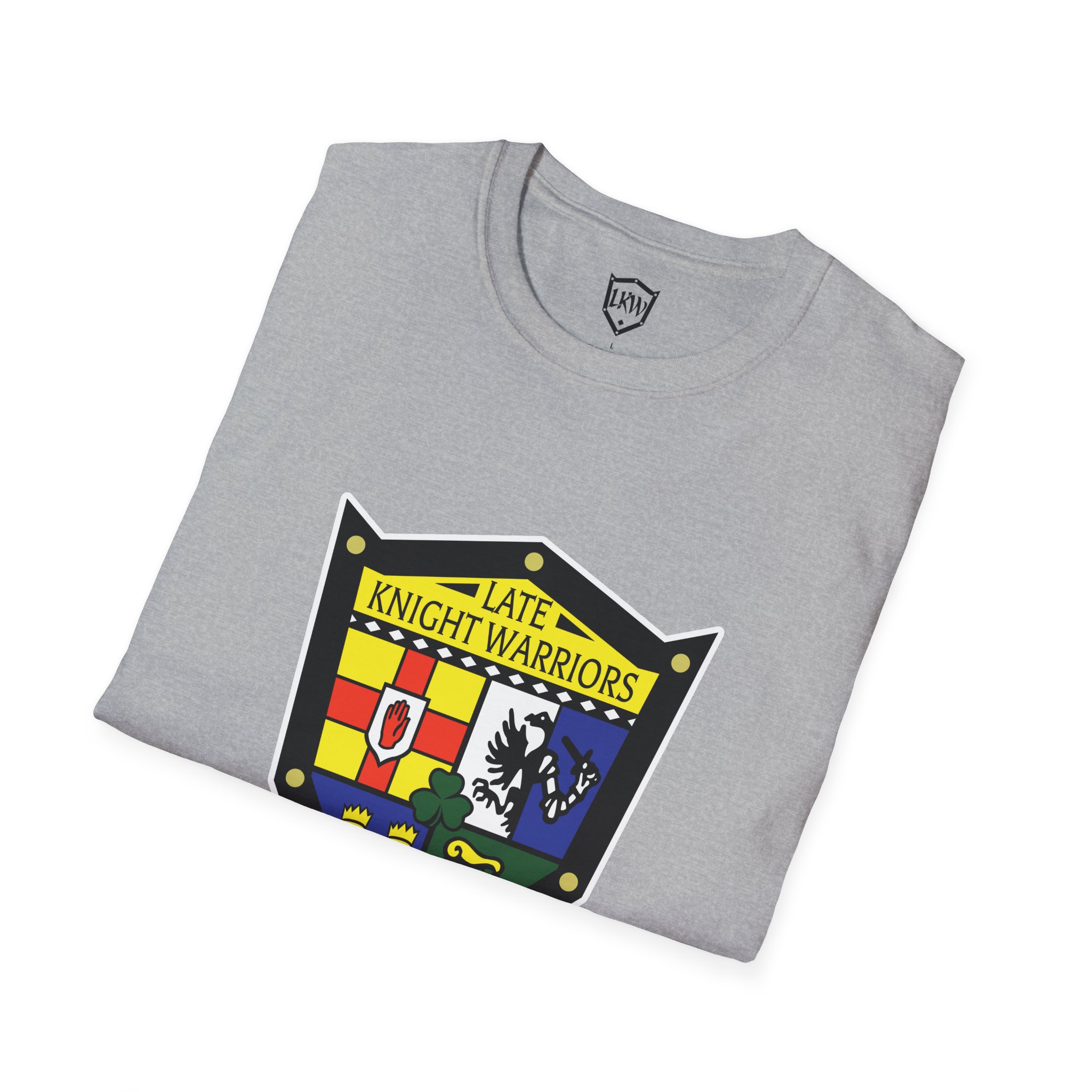 Late Knight Warrior OG Crest: Unisex Softstyle T-Shirt - Image 12