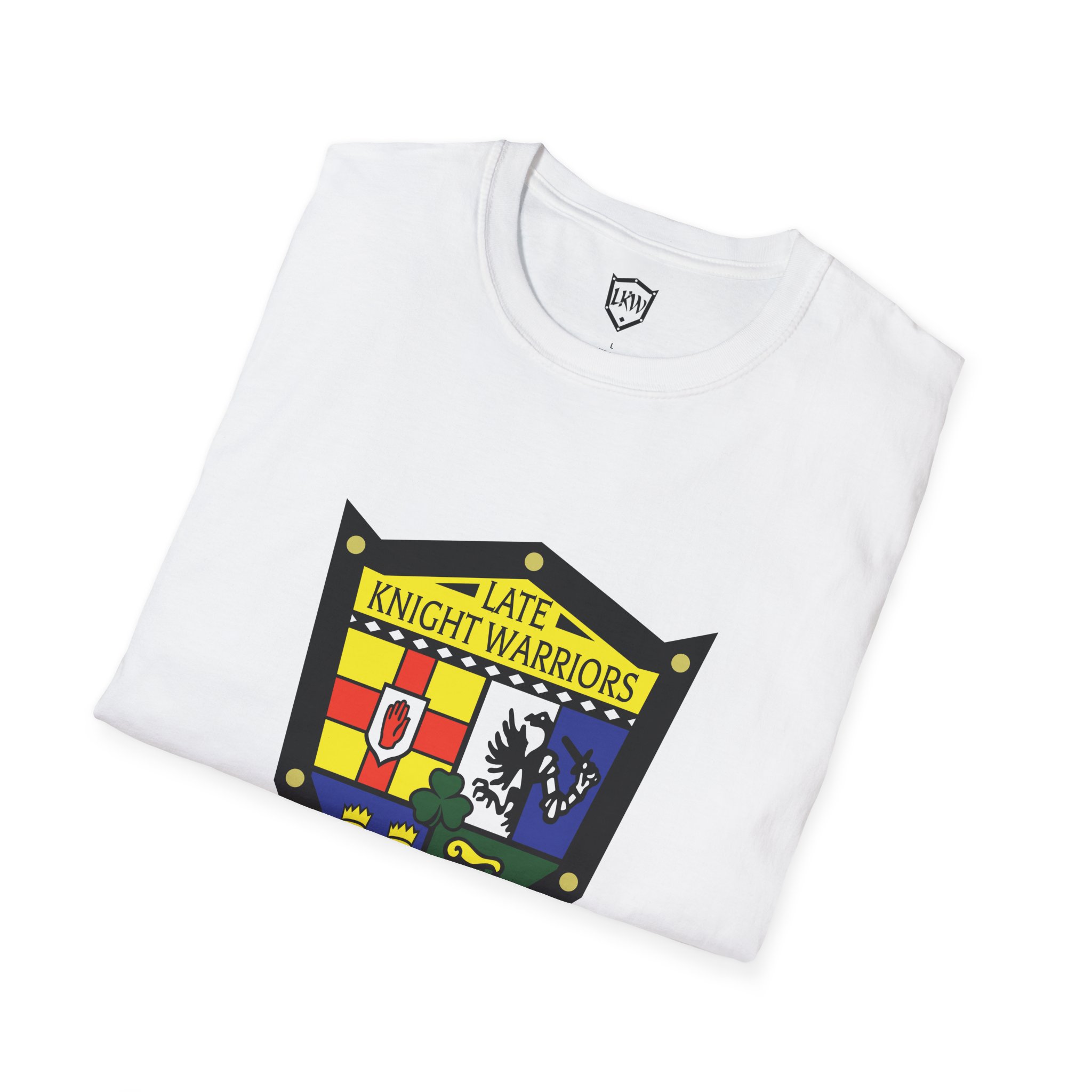 Late Knight Warrior OG Crest: Unisex Softstyle T-Shirt - Image 6