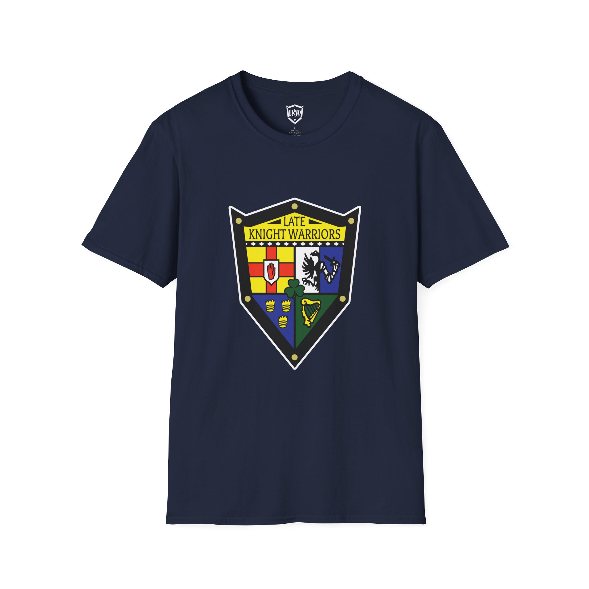 Late Knight Warrior OG Crest: Unisex Softstyle T-Shirt - Image 19
