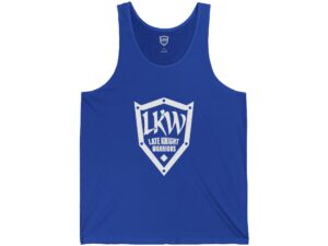 Late Knight Warrior Logo: Unisex Jersey Tank